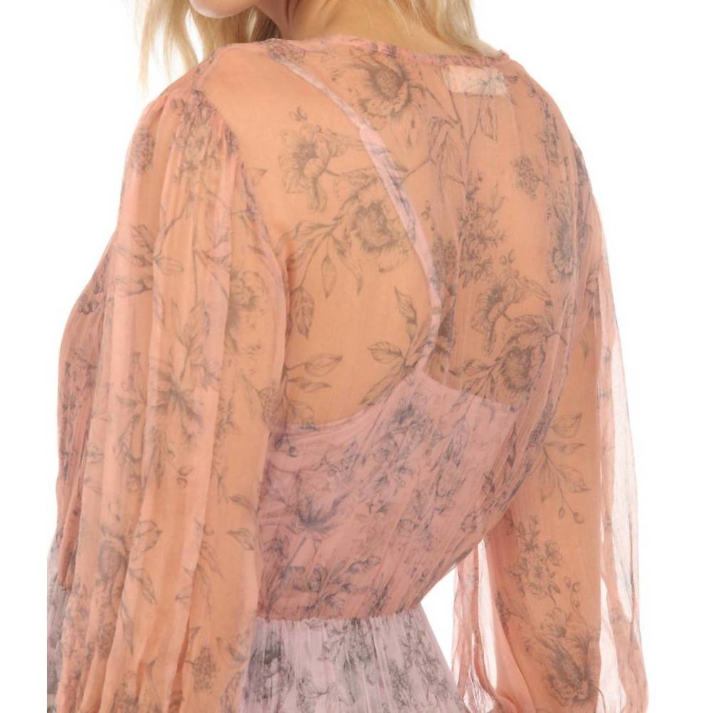 NEW JOHNNY WAS liza midi tiered dress in multi - Picture 4 of 5